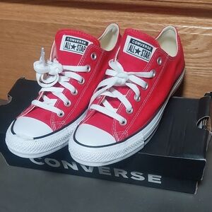 Converse All Star Red Canvas Sneakers